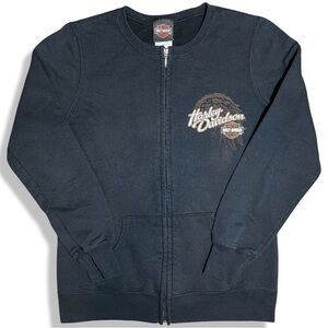 Y2K Harley-Davidson Zip Up Sweater SIZE:Ladies M